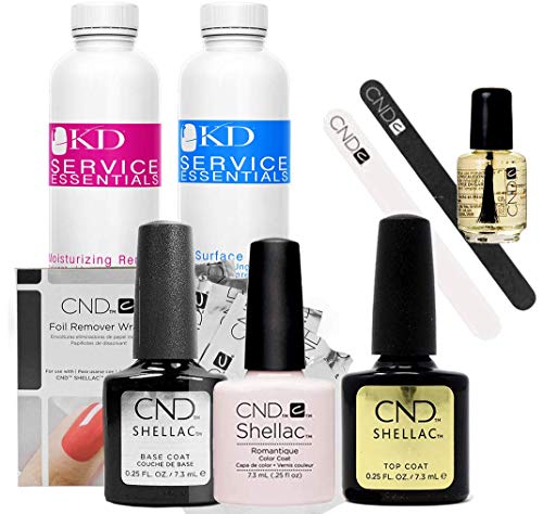 CND Shellac usa starter kit – Romantique Colour starter kit – Top & base coat + Essentials