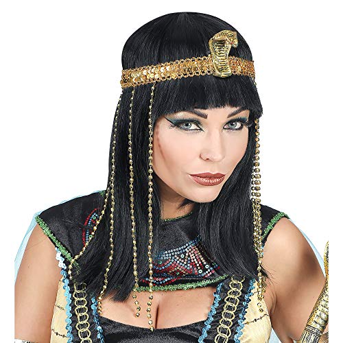 WIDMANN Srl Parrucca Imperatrice Egiziana con Fascia per Testa Serpente con Perline da Donna Adulti, Multicolore, WDM02089