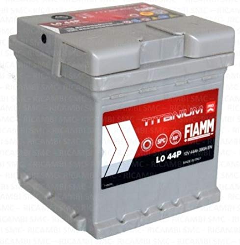 Fiamm Titanium Plus L044+, batteria per automobile, 44 Ah, 390 A, polo positivo a destra