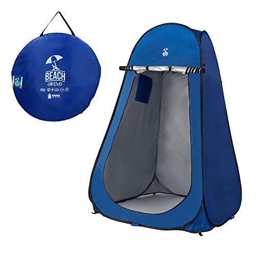 Aktive 62162 Tenda per doccia fasciatoio, per campeggio senza pavimento, blu, 120 x 120 x 190 cm
