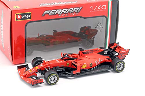 Bburago - Modellino Ferrari SF90, 1:43, Charles Leclerc n°16, Gran Premio d’Australia 2019