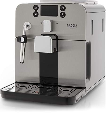 Gaggia Brera Black Macchina da Caffè Automatica, per Espresso e Cappuccino, Caffè in Grani o Macinato, 1400 W, RI9305/11