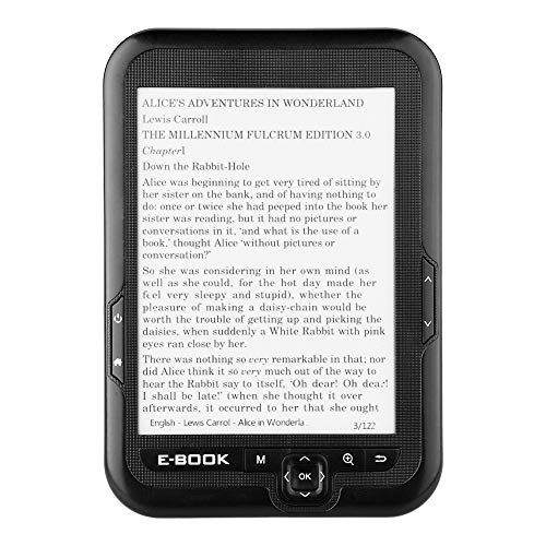 VBESTLIFE E-Reader Portatile con Schermo Inchiostro Elettronico Lettore E-Book E-Ink da 6 Pollici con Nero Custodia Protattiva (Nero-16G)