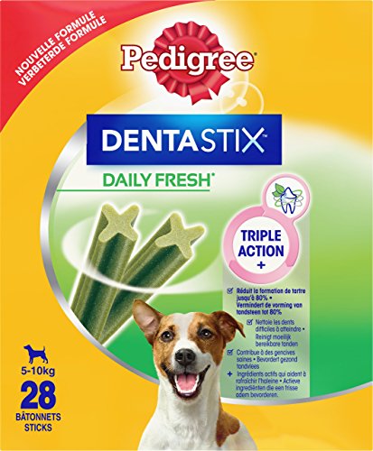 Pedigree, Snack per cani, Tratta per cani Dentastix Daily Fresh Dental Care, 4 x (4 x 7 stick / 110 g), 1,76 kg