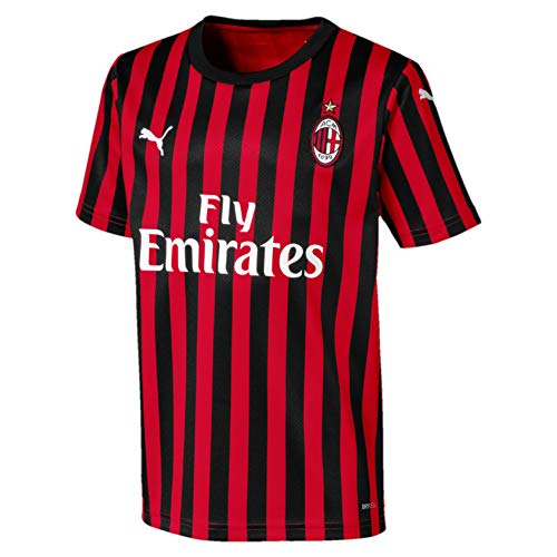 Puma AC Milan, Maglia Calcio Bambino, Rosso/Nero (Tango Red Black), 140