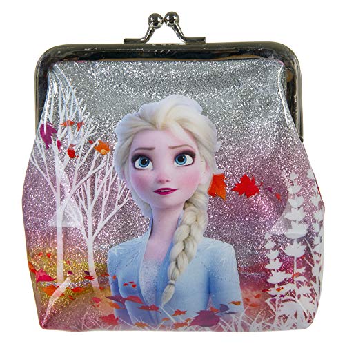 Undercover FRUW7041 - Portafoglio Disney Frozen II, Motivo Anna e Elsa, ca. 12 x 12,5 cm, Colore: Rosa