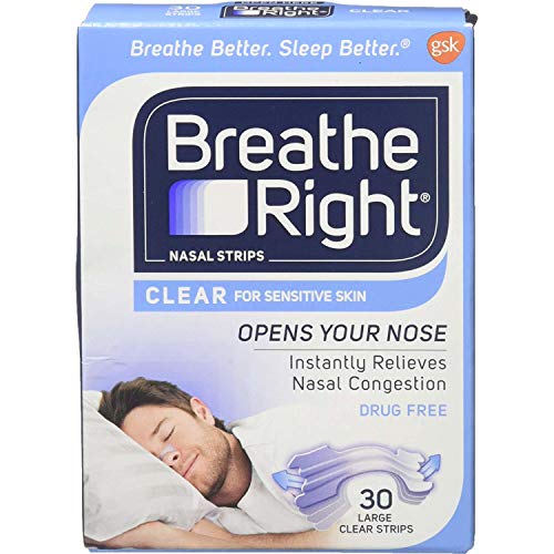 Breathe Right Large Clear (3 pack) 90 Strips @ 33p each inc p & p