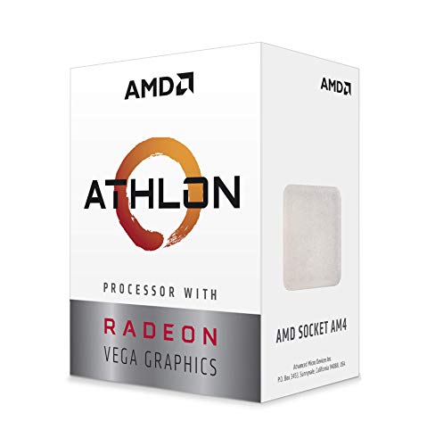 Processore AMD Athlon 3000G con grafica Radeon Vega 3 (2C/4T, orologio base da 3,5 GHz)