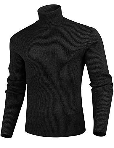 iClosam Maglioni da Uomo Invernali Cotone Slim Fit Maglione Dolcevita Pullover-Sweaters