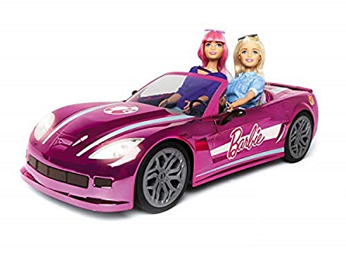 Mondo Motors - Mattel Barbie Dream Car cabrio glamour - macchina auto radiocomandata per bambini di barbie - due posti - dettagli realistici - colore rosa