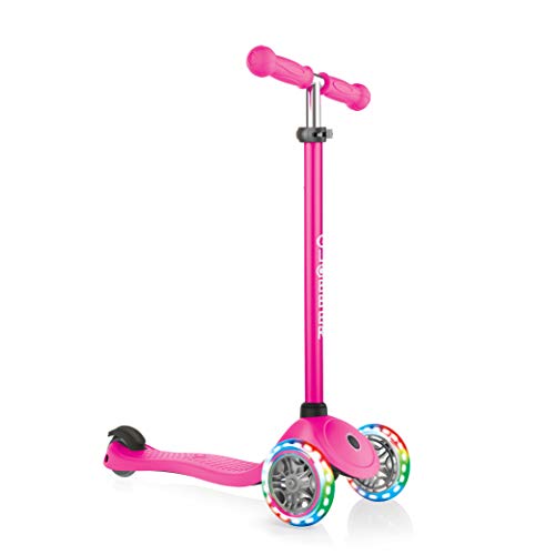 Globber Kids 'Primo Light Up Wheels Scooter, Rosa Fluo