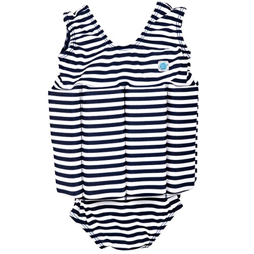 Splash About, Costume Galleggiante con galleggiabilità Regolabile Unisex Bambini, Blu (Navy Stripe), 2-4 Anni