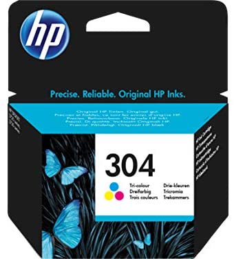 HP 304 Tricromia (N9K05AE) Cartuccia Originale per Stampanti HP a Getto di Inchiostro, Compatibile con Stampanti HP DeskJet 2620 e 2630; HP Deskjet 3720; 3730; 3750 e 3760; HP ENVY 5010; 5020 e 5030
