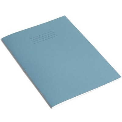 RHINO B-Quaderno formato A4, 64 pagine bianche, colore: blu (confezione da 10)