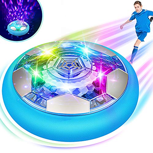 Baztoy Giocattoli Bambini Pallone Calcio Fluttuante Compleanno Natale Regalo Regali per Ragazzi Ragazze 3 4 5 6 7 8 9 10 Anni Palla Ricaricabile da Casa con Luci LED&Schiuma Paraurti Hover Soccer Ball