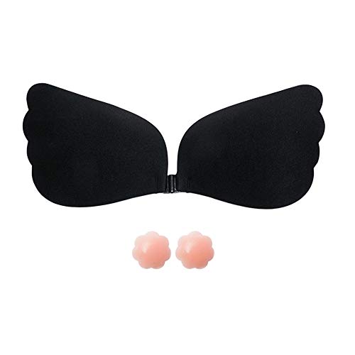 Yuemion Reggiseno Invisibile Push Up Bra+Silicone Copricapezzoli,Reggiseno Adesivo,Reggiseno Senza Spalline Reggiseni Adesivi Riutilizzabile