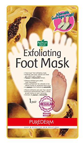 Purederm Exfoliating Foot Mask - Peels Away Calluses and Dead Skin in 2 Weeks! (3 Pack (3 Treatments), Regular) by Adwin Korea