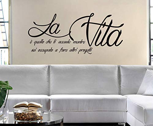 Adesivi Murali Frasi la Vita è quello che ti accade Adesivi Muro Frasi e Citazioni Wall Sticker Amore sticker