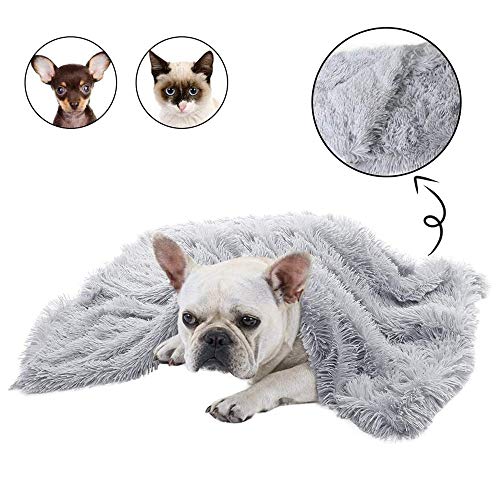 BVAGSS Lavabile Soffice Coperta Cane Morbido Caldo Lavabile Copertina Tappeto per Cani Gatti XH025 (S, Light Grey)