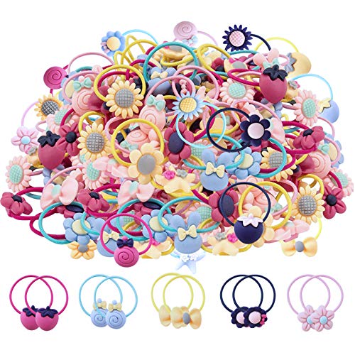 40PCS Elastici per Capelli per Bambina Piccoli, Cravatte per Capelli,Testa Cravatta Corde, Anello Elastico dei Capelli del Ponytail