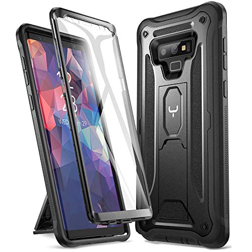 YOUMAKER Custodia a cavalletto Galaxy Note 9, Corpo Intero con Protezione per Schermo incorporata Protezione Resistente Custodia Rigida Antiurto per Samsung Galaxy Note 9 6,4 Pollici - Nero