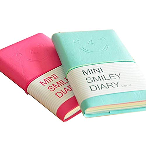 Mini Quaderno Tascabile per Appunti, Taccuino in Bianco Mini Notebook Quaderni Diario Blocchi note in pelle PU, 100 pagine (2)