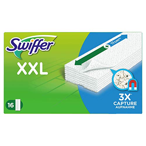 Swiffer Dry XXL 16 Panni di Ricambio Per Scopa per Catturare e Intrappolare La Polvere - 16 pezzi maxi
