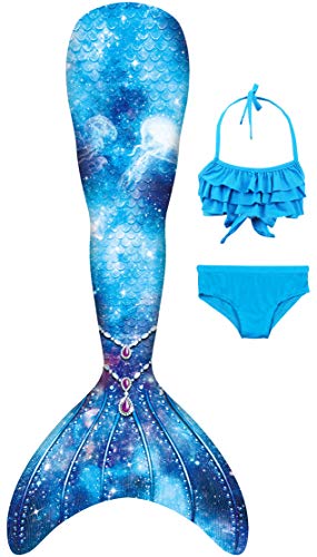 shepretty Coda di Sirena con Bikini per Bambina,JCKA15+WJF46wupu,110