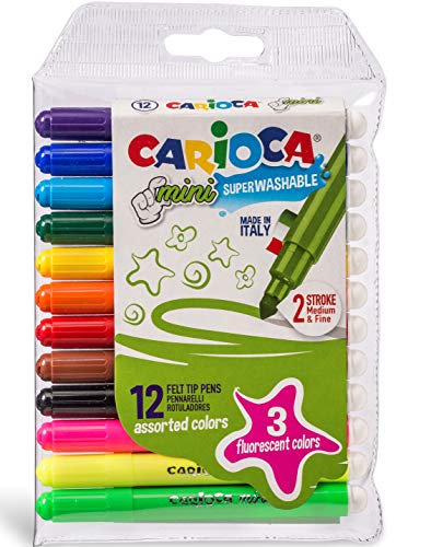 Carioca- Mini Set Pennarelli, Multicolore, 42605