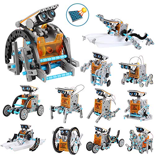 OFUN Robot a Energia Solare 12 in 1,Robot Giocattolo STEM Toys,190 Pezzi Giocattoli Educativi Robot per Bambini dagli 8 ai 12 Anni (12 in 1 Solare Robot)