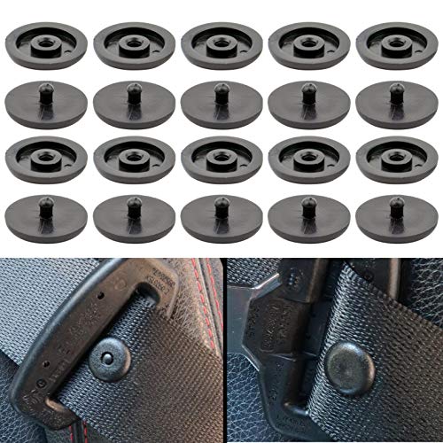 Bottoni Cintura di Sicurezza Auto, Set di 10, Bottone Pressione, Compatibile con Cinture Spessore 1,2 mm/0,47