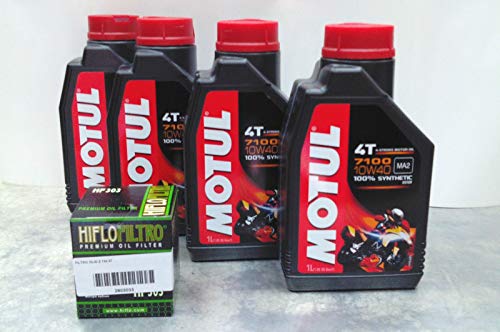 4 LT LITRI OLIO moto 4t MOTUL 7100 10W40 + FILTRO OLIO 100% Sintetico NEW Ester indicare modello moto e anno