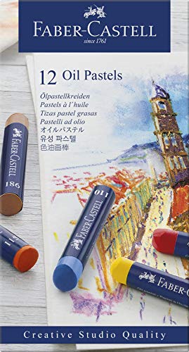 Faber-Castell 127012 Pastelli ad Olio, 12 Pezzi