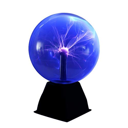 Lampada a sfera al plasma, luce al plasma magica da 5 pollici, sfera al plasma sensibile al tocco con lampada statica a sfera, 220 V, luce blu