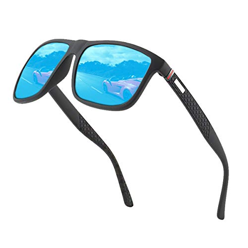 Occhiali da sole polarizzati per uomo e donna; montature vintage/classiche; lenti ad alta definizione; occhiali da sole per golf/guida/pesca/sport all'aria aperta/moda (blu【1】)