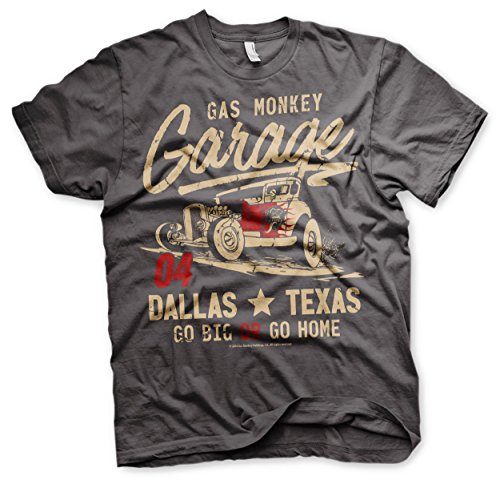 Gas Monkey Garage T-Shirt Go Big Or Go Home Darkgrey-XL