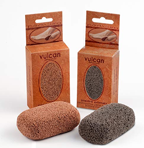 Vulcan - Pietra pomice per piedi e mani, confezione da 2 pezzi