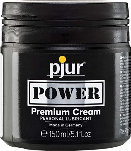 pjur POWER Premium Cream - Gel lubrificante per fisting, formula cremosa per sesso intenso - anche per sex toy grandi e dildo (150ml)