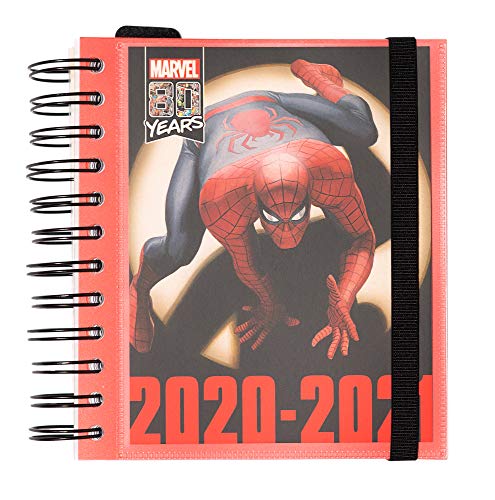 Diario Scuola Giornaliero 2020/2021 Spiderman, Marvel Classic, 11 mesi, daily planner, 14x16 cm