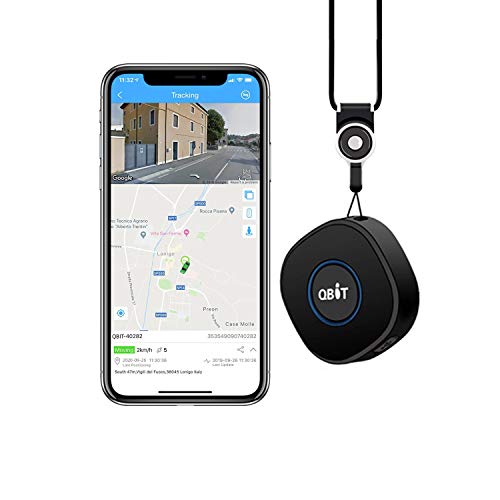 Localizzatore GPS, PjxerdQ Mini GPS Tracker con Monitoraggio GPS in Tempo Reale/Geo-fence/Allarmi SOS/Conversazione Bidirezionale/App Gratuita, Portatile GPS Tracker per Bambini Anziani Animali Auto