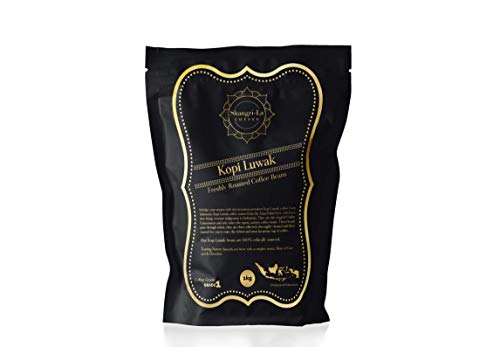 Shangri-La Coffee - Chicchi di caffè Selvatico Kopi Luwak - 1 Chilogrammi (Altri Pesi E Tipi Di Fagioli Disponibili) - Sourced Sostenibile (Dall'indonesia)