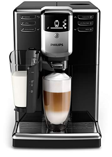 Philips Macchine da Caffè Automatiche Serie 5000 LatteGo EP5330/10 Macchina da Caffè Automatica con Macine in Ceramica e Filtro AquaClean, Caraffa LatteGo, 6 Bevande, Nero