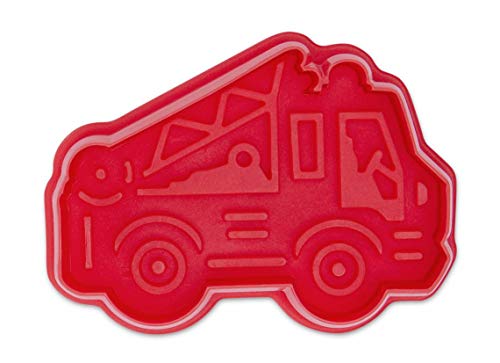 Städter Feuerwehrauto Stampino per Biscotti, Plastica, Colore: Rosso