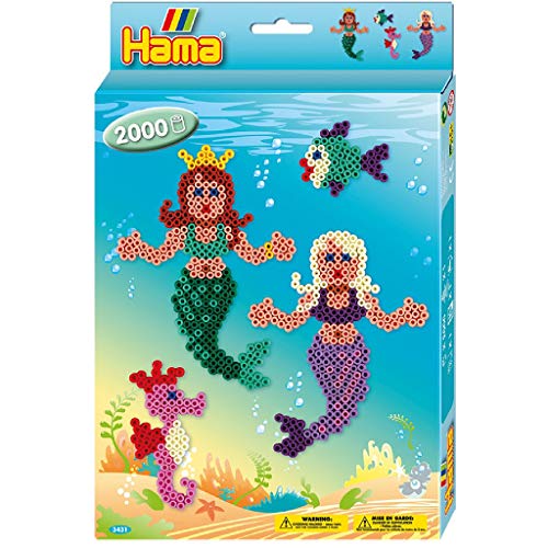 Hama - Kit per Realizzare Sirene, Include 2500 Perline