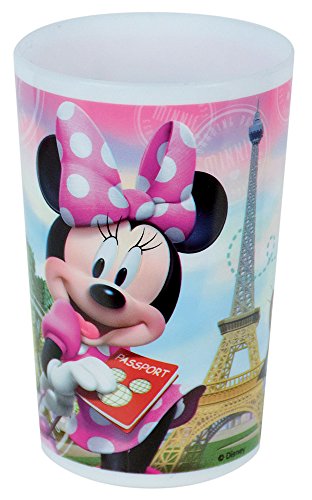 FUN HOUSE 005509 Disney Minnie Vetro per Bambini Polipropilene Rosa 10 x 0,025 X 6,5 Cm