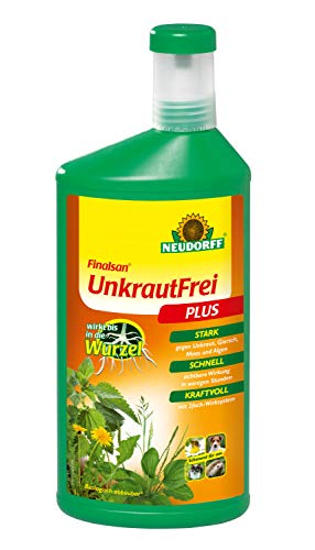 Neudorff Finalsan Konzentrat UnkrautFrei Plus - Concentrato per erbe infestanti, 1 litro, biodegradabile e non dannoso per api