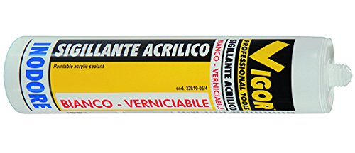 Vigor 3281005 Acrilico-1 Sigillante, Bianco, 310 ml