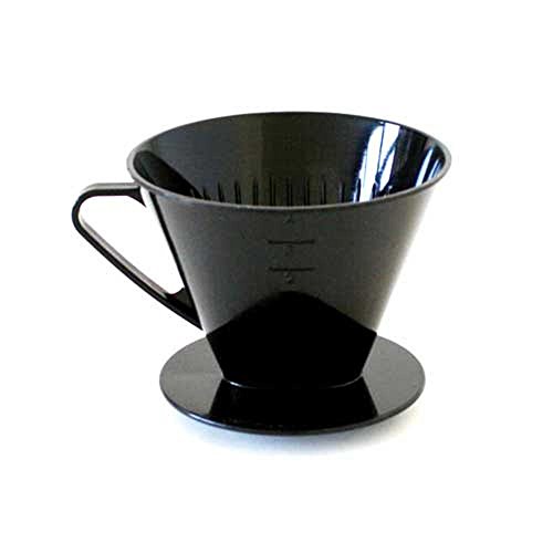 Testrut - Tazza filtro per caffè americano, capacità da 4 a 10 tasse, dimensione 1 x 4, in plastica piena massiccia, colore: Nero