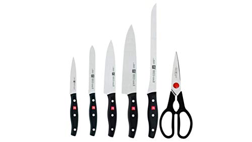 Zwilling Twin Pollux - Set 5 coltelli Forbici Multiuso per la casa, Colore Nero