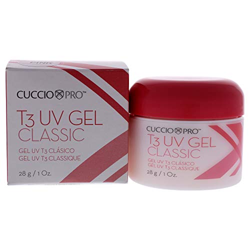 Cuccio T3 Gel UV Pro classico lucentezza naturale e unghie artificiali 28g rosa